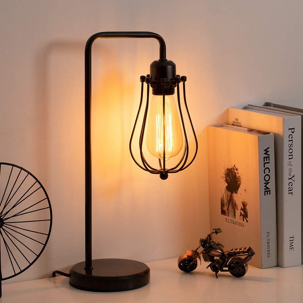 Modern Table Desk Lamp Nightstand Lamp Black Bedroom Dorm Office