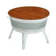 thumbnail image 1 of Modern Table Farmhouse Rustic Distressed Metal Accent Cocktail Table Coffee Table With Hidden Storage Compartment For Living Room Bedrooms, 1 of 9