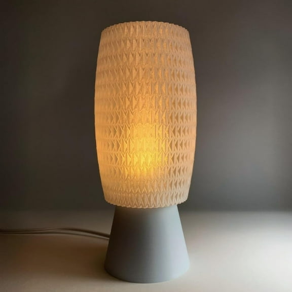 Modern Table Lamp, Desk Lamp, Bedside Lamp, Nightstand Lamp, Art Lamp, Reading Lamp, Night Light, 5 "W x 11 "H x 5 "D, Lamp for Living Room Bedroom Office (Tan)