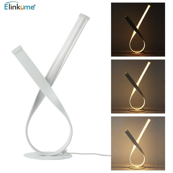 Elinkume Modern Table Lamp, 12W Infinitely LED Dimmable Spiral Lamp for Bedroom, Study Room 18.9*10.24*3.54 inches