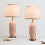 Modern Table Lamps Set of 2 ,Transitional Table Lamp for Living Room, Contemporary Ceramic Bedside Lamps for Bedroom, Nightstand, Hotel