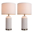 thumbnail image 1 of Modern Table Lamps Set of 2 ,Transitional Table Lamp for Living Room, Contemporary Ceramic Bedside Lamps for Bedroom, Nightstand, Hotel., 1 of 5