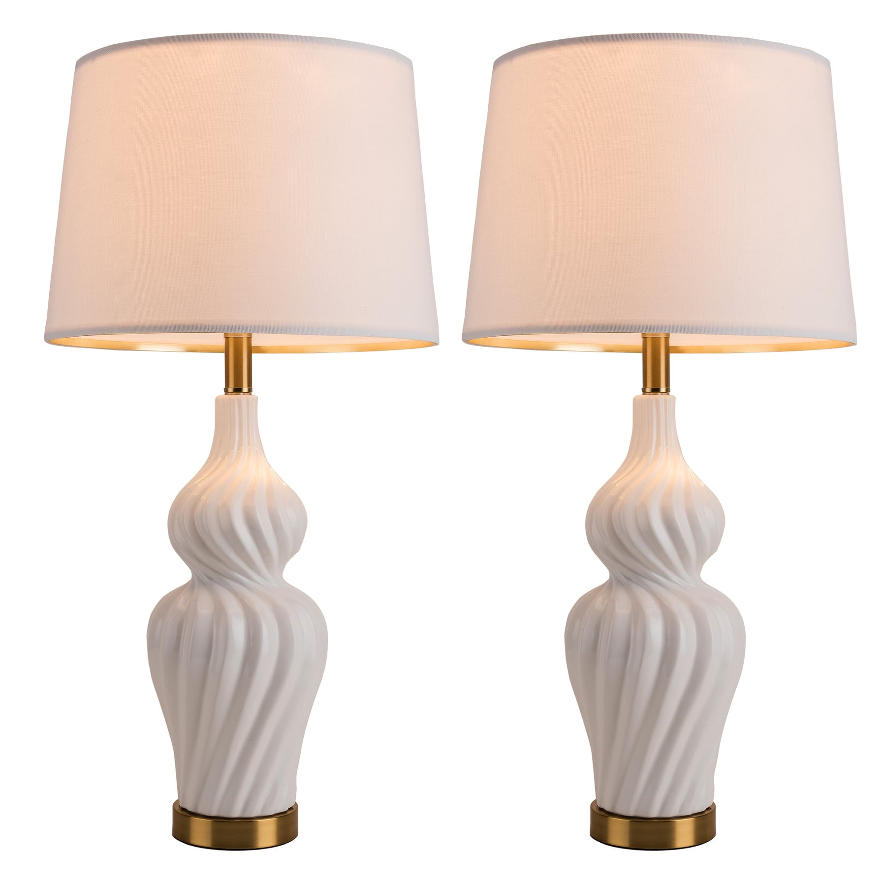 Modern Table Lamps Set of 2,Transitional Table Lamp for Living Room ...