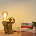thumbnail image 1 of Modern Table Light Gold Monkey Desk Lamp Unique Resin Monkey Lighting Fixture, 1 of 12