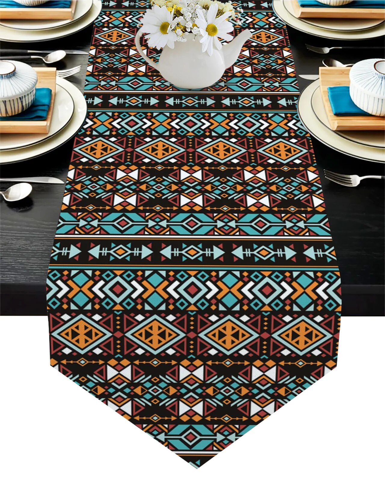 Modern Table Runners For Wedding Kitchen Aztec Traditional Patterns