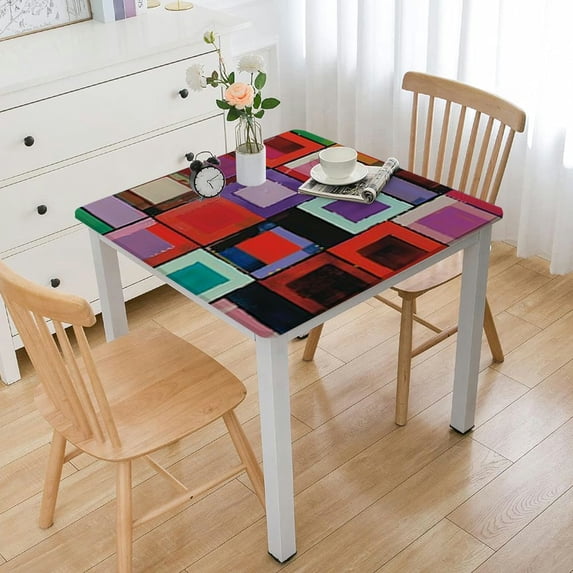 Modern Tablecloth, Like Design with Details with Image Print, Rectangular Table Cover for Dining Room Kitchen Decor