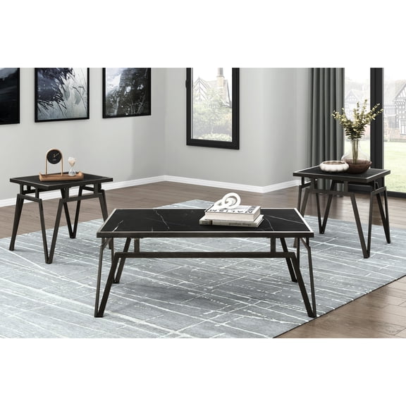 Modern Tables - Sintered Stone Top & Metal Legs - Home Living Space - Offers Practicality