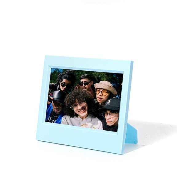 Modern Tabletop Photo Display Frame 5Inch Resin Picture Holder With Back Folding Standing Vertical Horizontal