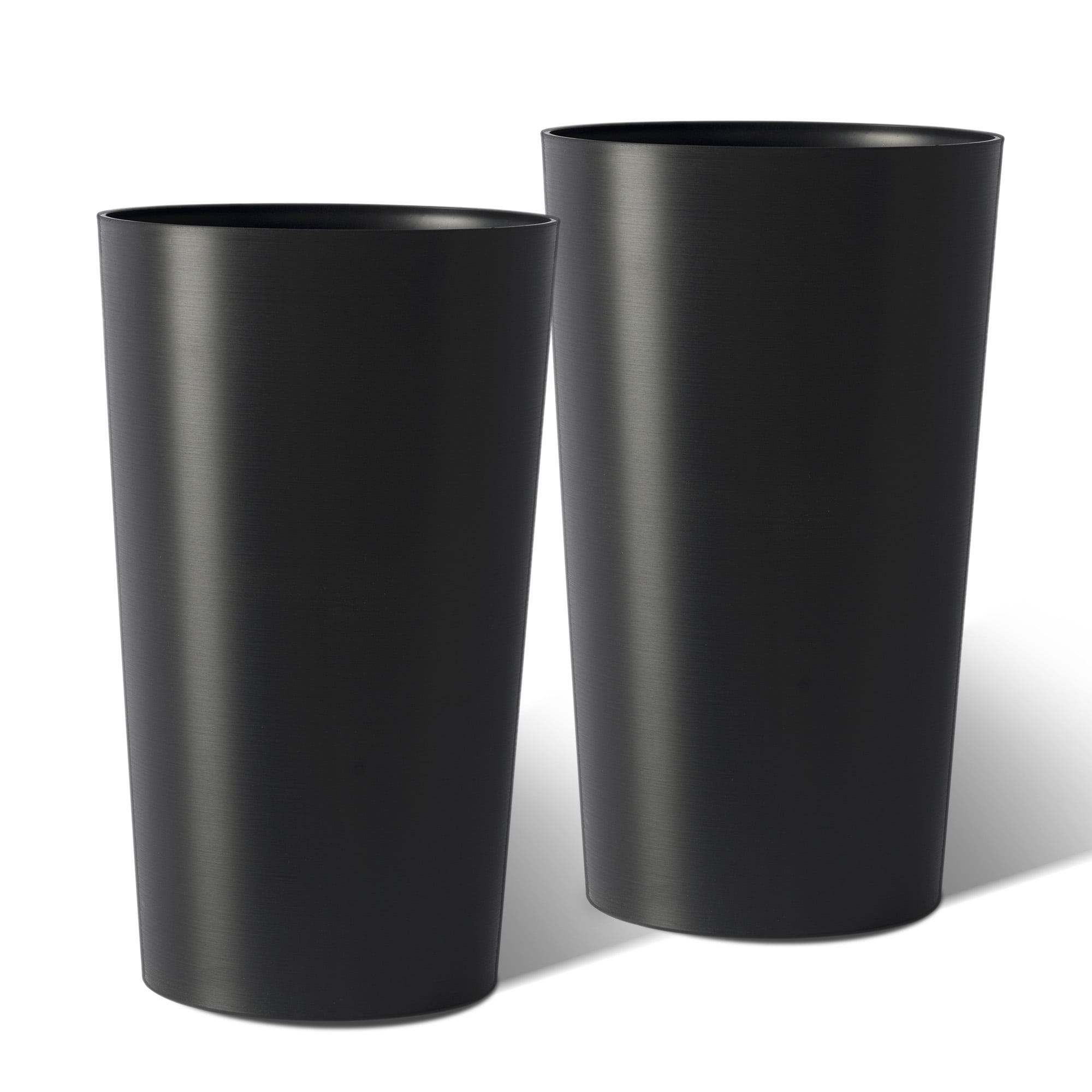 Modern Tall 21.7in Planters 2 Pack for Outdoor Plants