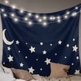 thumbnail image 1 of Modern Tapestry for Bedroom Wall Hanging Tapestry, Japanese Style Minimalist Moon Stars Blue Ceiling Backdrop Tapestries Poster Blanket Wall Decor for Teens Room Living Room Dorm 59" x 90", 1 of 8