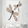 thumbnail image 1 of Modern Tapestry, Butterfly and Dragonflies with Colorful Alluring Wings and Black Silhouettes Print, Wall Hanging for Bedroom Living Room Dorm Decor, 60W X 80L Inches, Multicolor, by Ambesonne, 1 of 2
