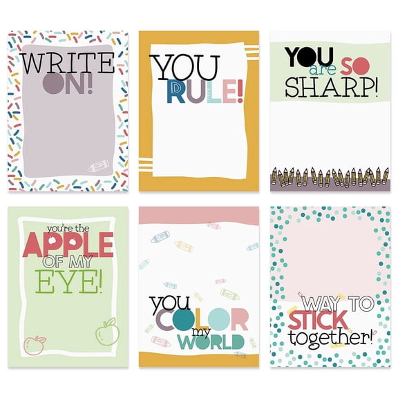 Modern Teacher Sticky Note Pads / 3" x 4" Education Sticky Notes / Set Of 6 Pads / Empowering Quotes Teacher Gift / Made In USA