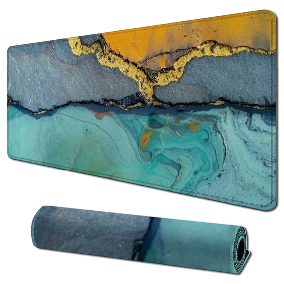 Modern Teal Marble Round Mouse pad Mousepad Non-Slip Rubber Base Mouse Pads for Computers Laptop Office Desk Accessories Mouse pad