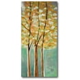 thumbnail image 1 of Modern Teal Trees I Gallery-Wrapped Canvas Wall Art, 12x24, 1 of 5