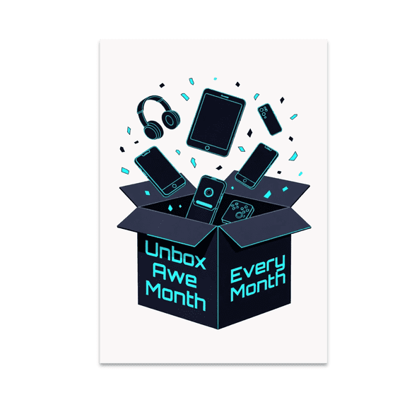 Modern Tech Subscription Box Art - Tech Enthusiast - 13x19 Poster Print
