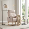 thumbnail image 1 of Modern Teddy Fabric Rocking Chair, Upholstered Nursery Glider, 1 of 9