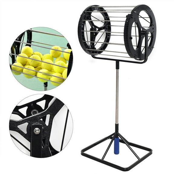 Modern Tennis Balls Retriever Basket Roller Hopper Automatic Picker Floorstanding Maximum Capacity About 80 Tennis Balls for Tennis Training Grounds,Tennis Clubs, Schools