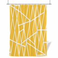 thumbnail image 1 of Modern Themed Shower Curtain, Irregular Yellow Shapes White Lines Pattern Waterproof Shower Curtain Set with 12 Hooks Lightweight Bath Curtains Fabric Bathroom Decor 36x72 Inches, 1 of 1