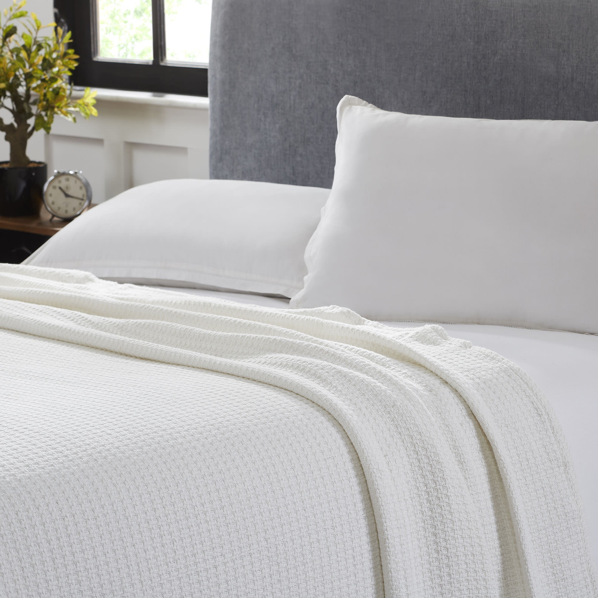 Modern Thread White Waffle Weave 100 Cotton Adult Thermal Blanket Full Queen Walmart