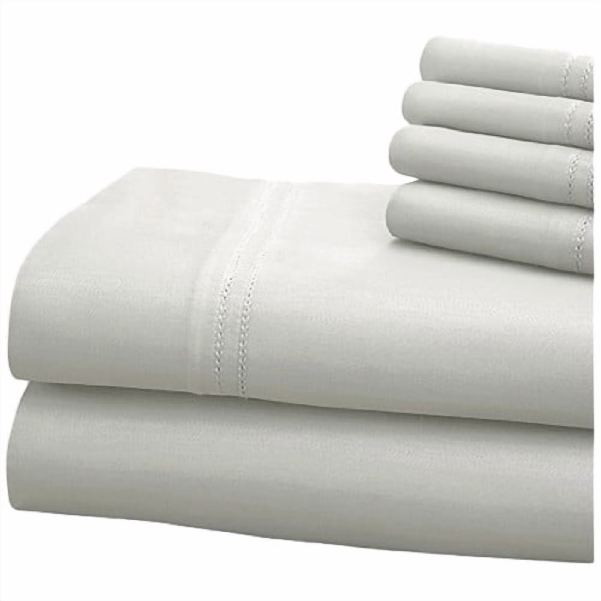 Modern Threads 1000 Thread Count 6 Piece Cotton Blend Sheet Set - White ...