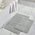 thumbnail image 1 of Modern Threads 2 Pack 100% Cotton Bath Mat, 17" x 24" & 21" x 34", "SPLASH", Cloud, 1 of 4