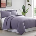 thumbnail image 1 of Modern Threads 2 Piece Solid Duvet Cover Set - Purple Twin/Twin XL, 1 of 1