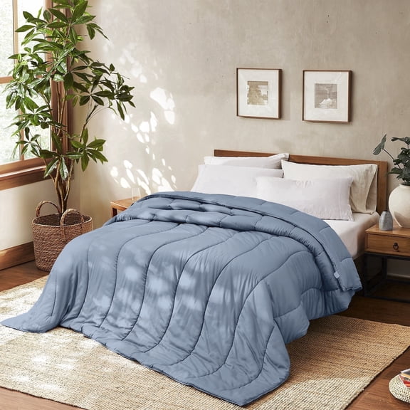 Modern Threads Blue 100% Tencel 200 Thread Count Adult Comforter, Queen