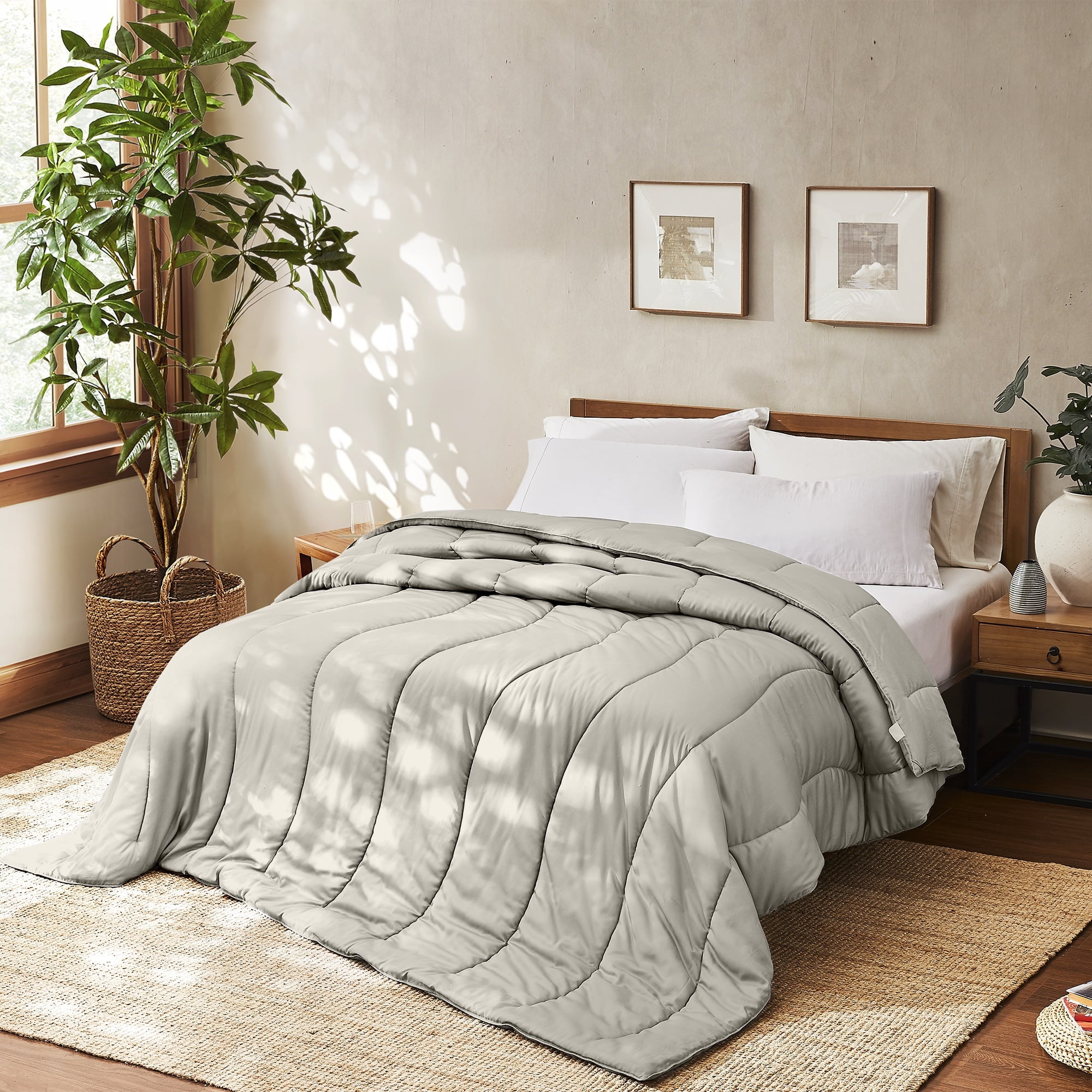 Taupe Queen Tencel Down Alternative Comforter