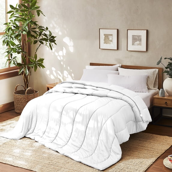 Modern Threads 200 Thread Count White 100% Tencel Adult Comforter, Queen
