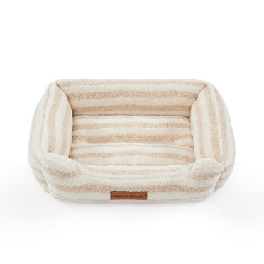 Modern Threads 22" Medium Cozy Sherpa Plush Cuddler Dog Bed Machine Washable , Beige