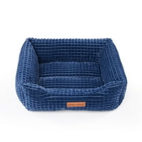 Modern Threads Ultra Soft Elegant Textured Plush Medium Dog Pet Bed, Blue