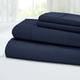 thumbnail image 1 of Modern Threads 3-Piece 400 Thread Count Navy Egyptian Cotton Adult Bed Sheet Set, Twin, 1 of 4