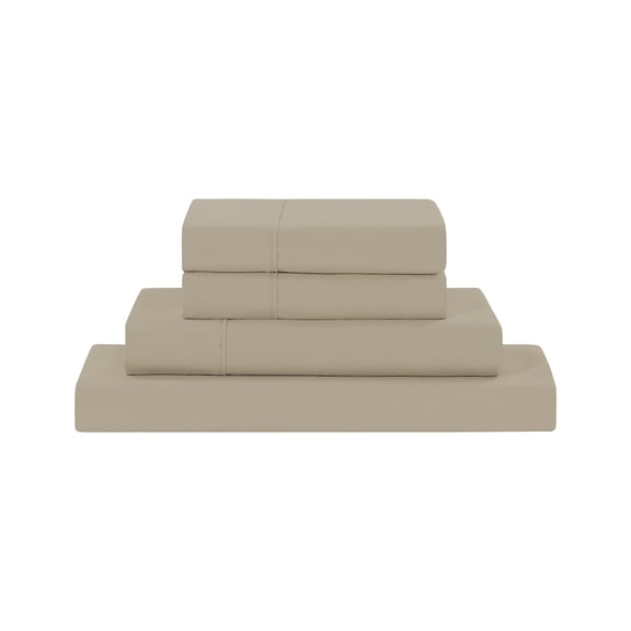 Modern Threads 3-Piece Solid Taupe Microfiber Bed Sheet Set, Twin