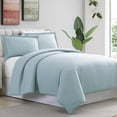 thumbnail image 1 of Modern Threads 3 Piece Solid Duvet Cover Set - Aqua Full/Queen, 1 of 4