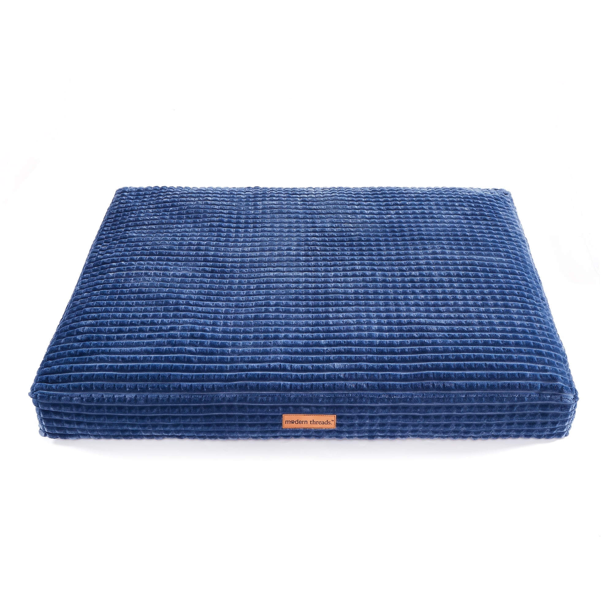 Modern Threads Ultra Plush Orthopedic Large Textured Memory Foam Pillow Bed for Dogs, Blue