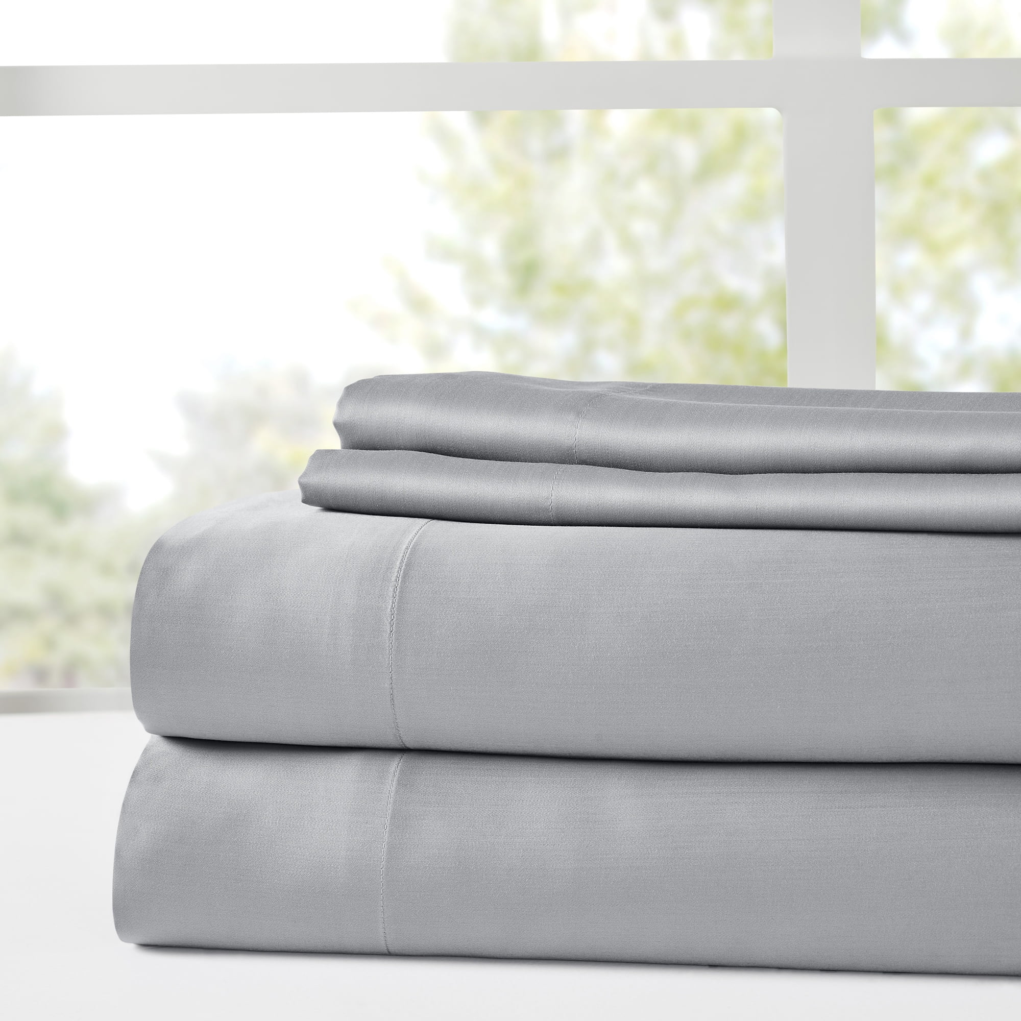 Modern Threads 4-Piece 400 Thread Count Platinum Tencel Adult Unisex Sheet Set, Full