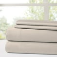 thumbnail image 1 of Modern Threads 4-Piece 400 Thread Count Taupe Tencel Adult Unisex Sheet Set, Queen, 1 of 4