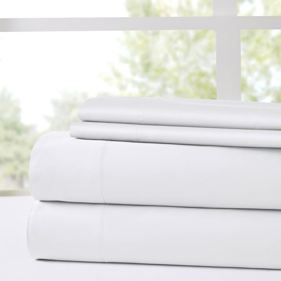 Modern Threads 4-Piece 400 Thread Count White Tencel Adult Unisex Sheet Set, King