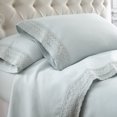 thumbnail image 1 of Modern Threads 4-Piece Crochet Lace Microfiber Adult Sheet Set, Sea Mist, King, 1 of 2