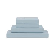 Modern Threads 4-Piece Solid Microfiber Adult Sheet Set, Blue Mist, Queen