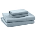 thumbnail image 1 of Modern Threads 4-Piece Solid Microfiber Adult Sheet Set, Blue Mist, Queen, 1 of 10