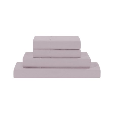 Modern Threads 4-Piece Solid Dusty Mauve Microfiber Bed Sheet Set, Full