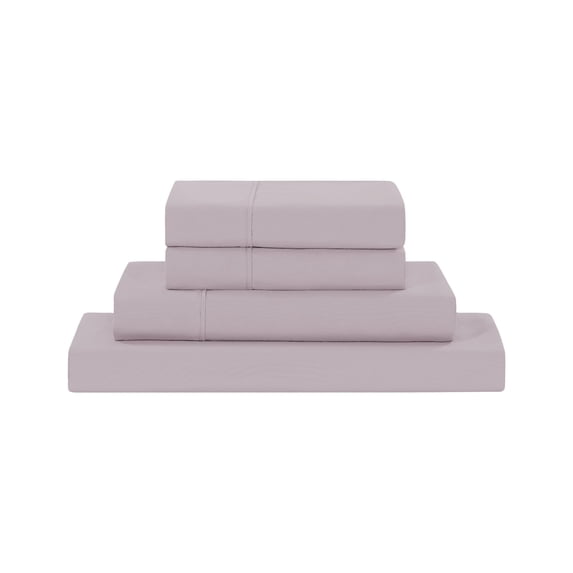 Modern Threads 4-Piece Solid Dusty Mauve Microfiber Bed Sheet Set, Full