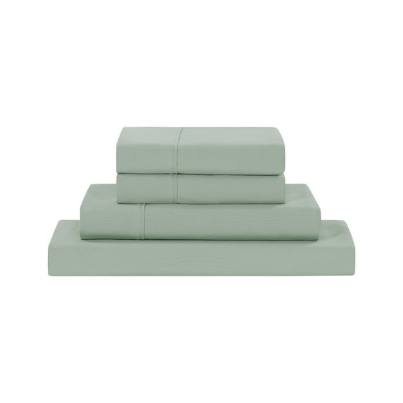 Modern Threads 4-Piece Solid Seafoam Green Microfiber Bed Sheet Set, California King