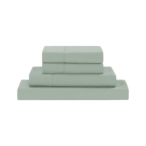Modern Threads 4-Piece Solid Seafoam Green Microfiber Bed Sheet Set, Full