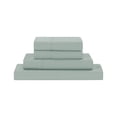 thumbnail image 1 of Modern Threads 4-Piece Solid Smoke Green Microfiber Bed Sheet Set, Queen, 1 of 12