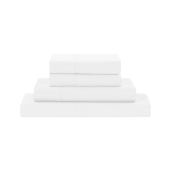 Modern Threads 4-Piece Microfiber White Adult Sheet Set, Queen