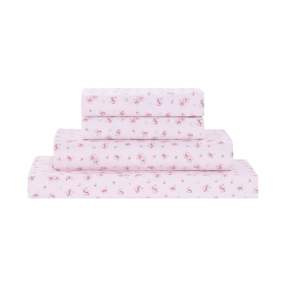 Modern Threads 4-Piece Sweet Rose Silky Soft Microfiber Adult Sheet Set, Blush, Full