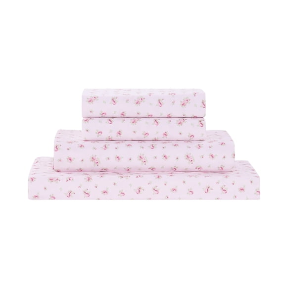 Modern Threads 4-Piece Sweet Rose Silky Soft Microfiber Adult Sheet Set, Blush, Full