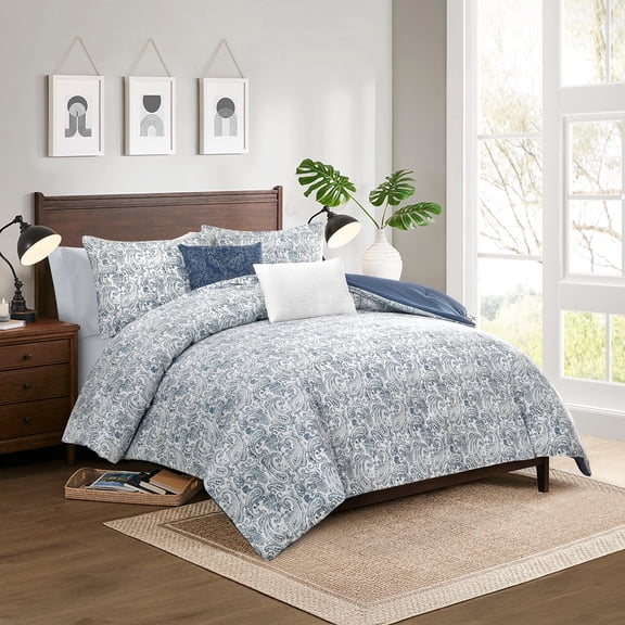Modern Threads Jacquard Comforter Collection 5-Piece Freya Woven Comforter Sets, King